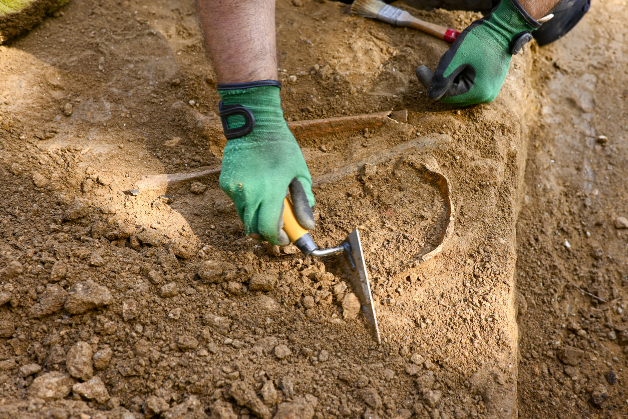 Archaeological excavation site
